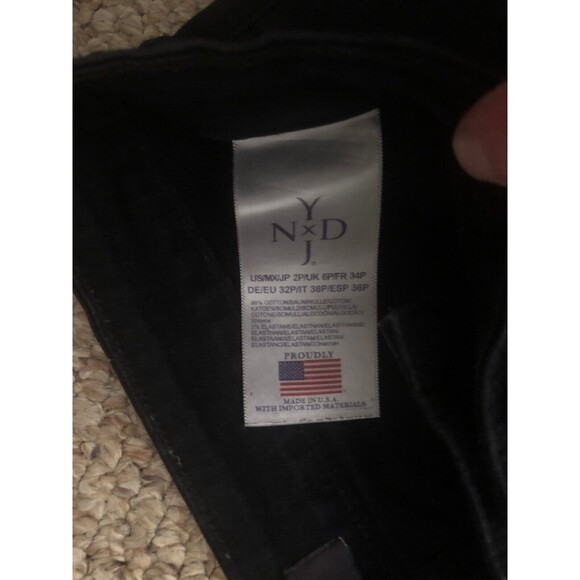 NYDJ Los Angeles Size 2P Black Marilyn Straight LiftXTuck Technology Made in USA - Picture 10 of 12
